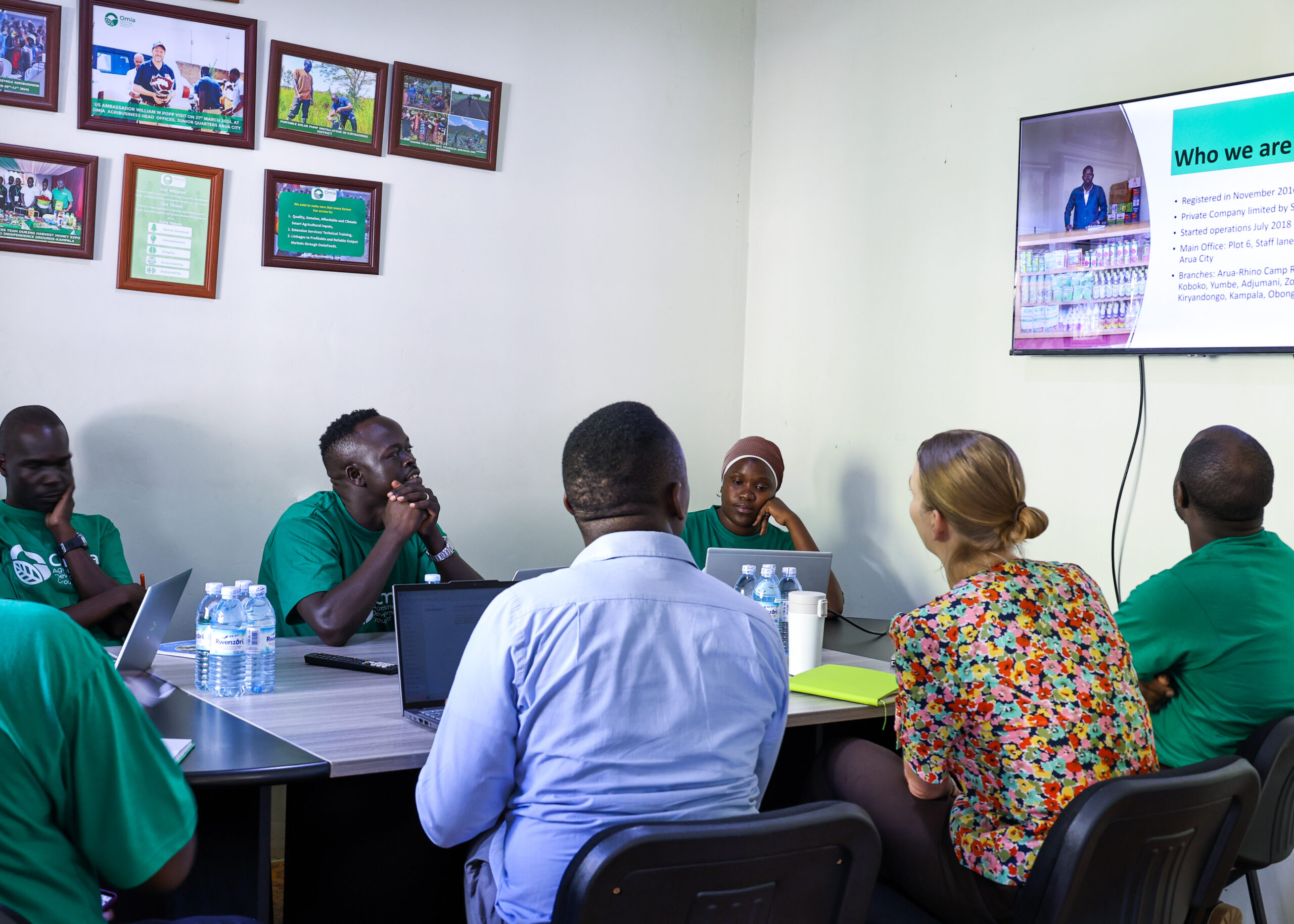 Nordic Impact Fund representatives at Omia headquarters